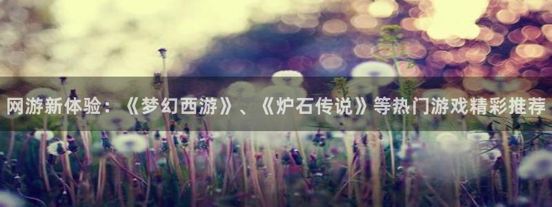 多彩娱乐游戏：网游新体验：《梦幻西游》、《炉石传说》等热门游